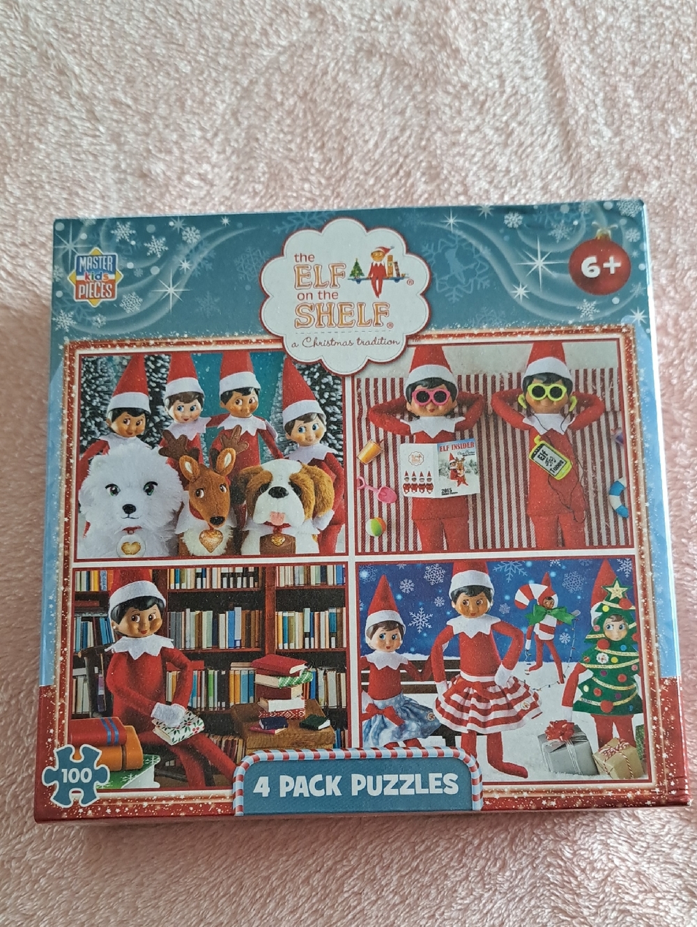 The Elf on the Shelf 4-Pack Puzzles - Red, Blue, White